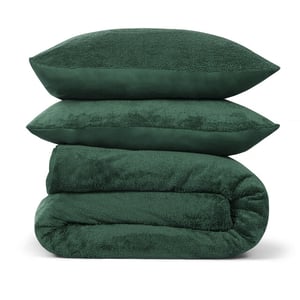 DoubleDry Dekbedovertrek teddy fleece lits jumeaux 240x220 cm + 2 kussenslopen