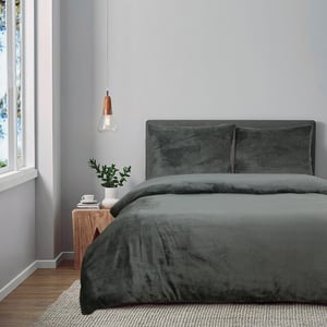 Phlox Dekbedovertrek flanel fleece lits jumeaux 240x220 cm + 2 kussenslopen -