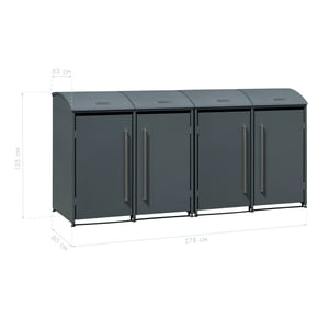 Westmann Moderna containerombouw afvalbak kliko ombouw 4 containers