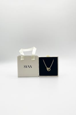 Double Ring Diamante Bracelet In Gold - Gift Boxed