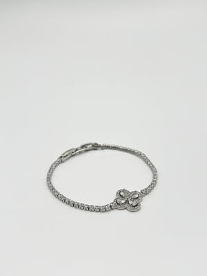 Clover Diamante Bracelet In Silver - Gift Boxed