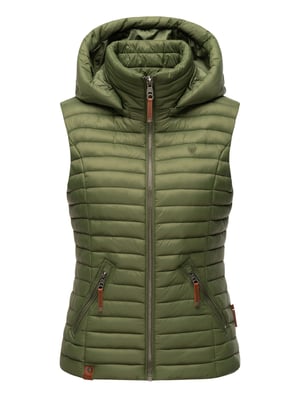 Navahoo Dames Gewatteerde Bodywarmer Shadaa – Lichte Weste met Afneembare Capuchon