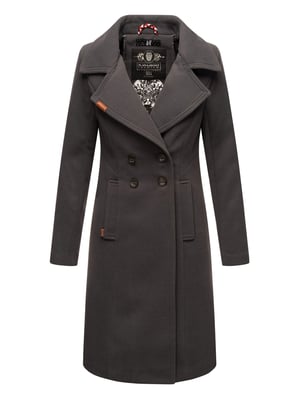 Navahoo Dames Trenchcoat Wooly – Premium Wintermantel met Elegante Pasvorm