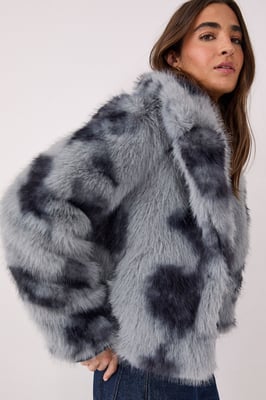 Cow Fur Collar Jacket