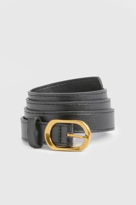 Oval Buckle Detail Belt