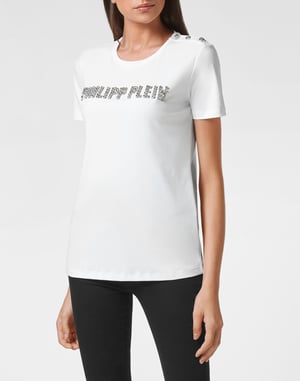 T-shirt med rund halsringning