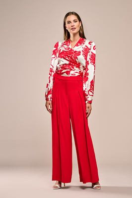 Carly Print Blouse Rood / Wit