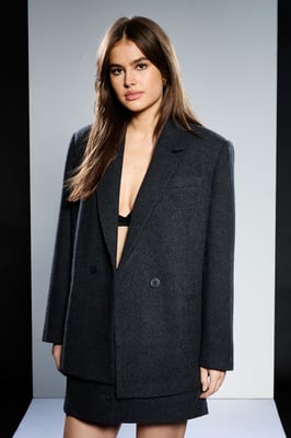 Runway 1.8.1.8 Wool Mix Double Breasted Blazer