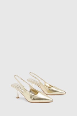 Wide Fit Low Stiletto Slingback Court