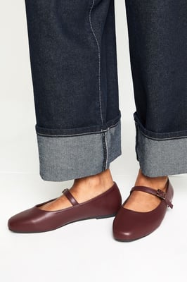 Wide Fit Mary Jane Ballet Flats