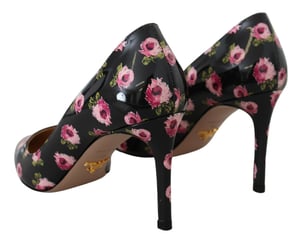 Florale Patenten Leren Hakken Met Print