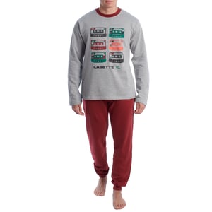 Heren winterpyjama van pluche katoen KLP6