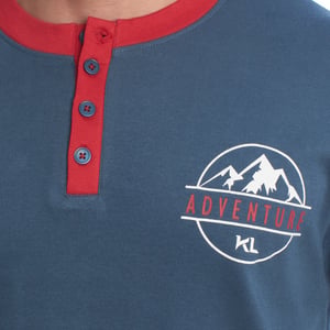 Katoenen herenpyjama met lange mouwen KLP4