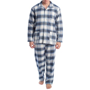 Katoenen herenpyjama met lange mouwen KLP7