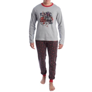 Katoenen herenpyjama met lange mouwen KLP4