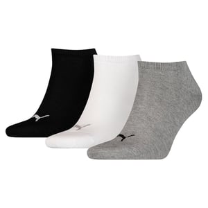 Puma Unisex Adult Invisible Socks (Pakket van 3) (Grijs/Wit/Zwart)
