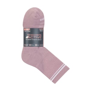Skechers Dames/Dames Crew Sokken (Set van 6) (Roze/Wit/Grijs)