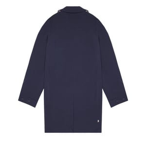 Aquascutum Active Stretch Caban Trench Coat Navy Blue Jacket