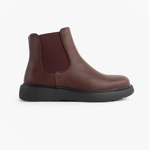 Heavenly Feet Azalea Womens Chelsea Boots Burgundy