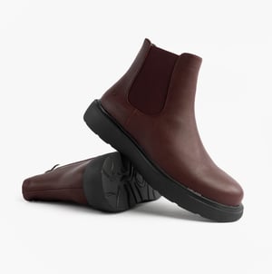 Heavenly Feet Azalea Womens Chelsea Boots Burgundy