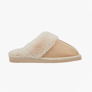 Jo & Joe Glimmer Womens Mule Slippers Beige