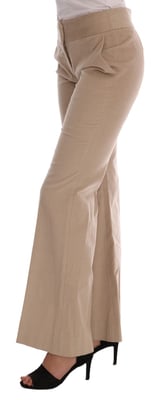 Flare Broek Beige