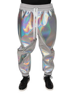 Holografische Joggingbroek Zilveren Broek