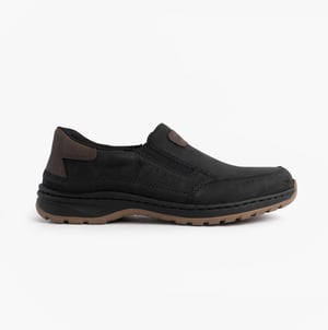 Rieker 03365-00 Mens Moccasins Slip-on Shoes Black