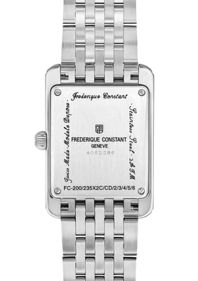 Frédérique Constant Carrée Dames Horloge Zilverkleurig FC-235GR2C6B