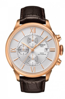 Tissot Chemin Des Tourelles Heren Horloge Bruin T0994273603800
