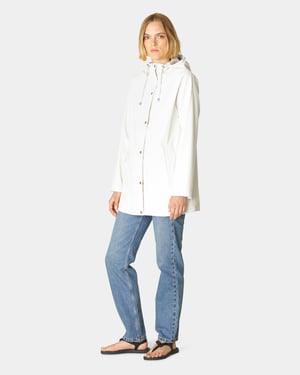 Short Raincoat in Light Grey