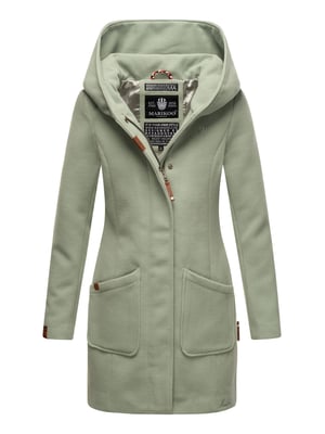Marikoo dames wintermantel met capuchon en getailleerd model