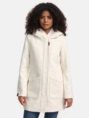 Marikoo dames wintermantel met capuchon en getailleerd model