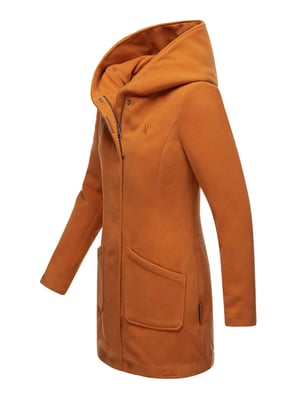 Marikoo dames wintermantel met capuchon en getailleerd model