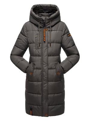 Marikoo dames winterjas – Lange gewatteerde jas met capuchon & zakken
