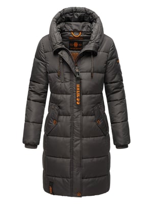 Marikoo dames winterjas – Lange gewatteerde jas met capuchon & zakken