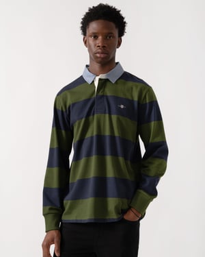 Regular Fit Heavy Rugger in Dark Green