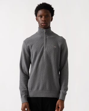 Half Zip Jumper in Grey