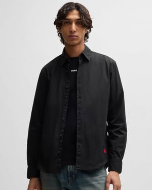 Ermo Slim-Fit Shirt in Black