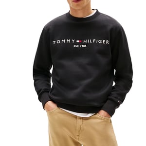 Tommy Hilfiger Mens Fleece Sweatshirt Embroidered Logo Pullover Crew Neck Jumper