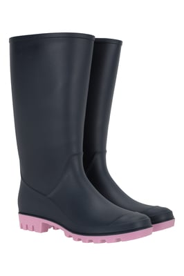 'Splash' Women's Wellies EVA Cushioning Waterproof Rain Boots Dark Blue