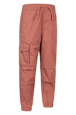 'Active' Kids Trousers with Multiple Pockets Hook & Loop Closure Quick Drying Pants Rust