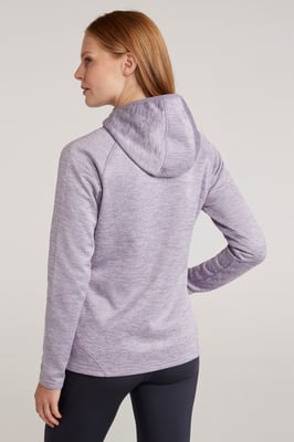 'IsoCool Dynamic Chakra' Women's Hoodie with Chin Guard Cosy Jacket Purple