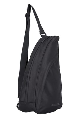 'Classic' Sling Bag Water Resistant Crossbody Shoulder Travel Day Pack Black