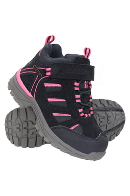 'Drift' Junior Kids Boots Waterproof EVA Footbed Casual Hiking Shoes Navy