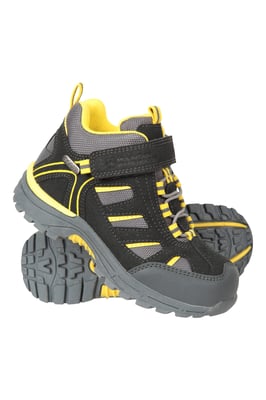 'Drift' Junior Kids Boots Waterproof EVA Footbed Casual Hiking Shoes Dark Grey