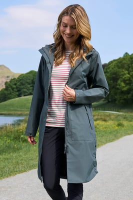 'Hannah' Women's Mac Jacket Waterproof Breathable Stylish Hooded Coat Khaki