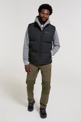 'Rock' Men's Padded Gilet Water Resistant Comfy Insulated Rain Jacket Black