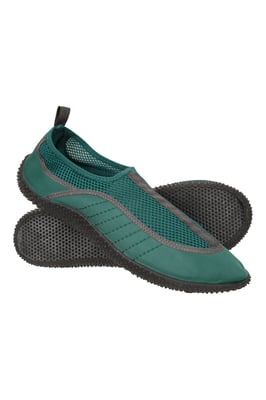 'Bermuda' Men's Aqua Shoe with Mesh Panel Slip On Summer Beach Sandals Navy/Blue