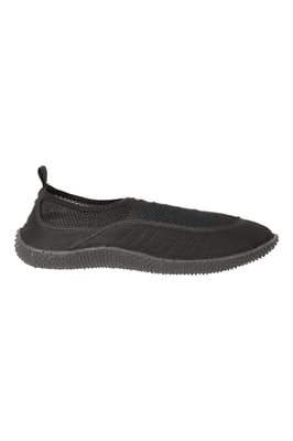 'Bermuda' Men's Aqua Shoe with Mesh Panel Slip On Summer Beach Sandals Black